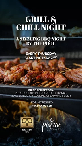 Grill & Chill Night at Burj on Bay